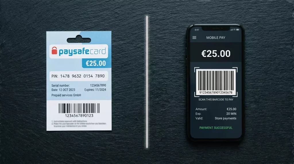 PaysafeCash vs Paysafecard - Vergleich der Zahlungsmethoden für Online-Casinos