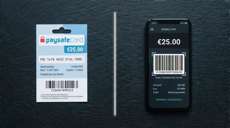 PaysafeCash vs Paysafecard - Vergleich der Zahlungsmethoden für Online-Casinos